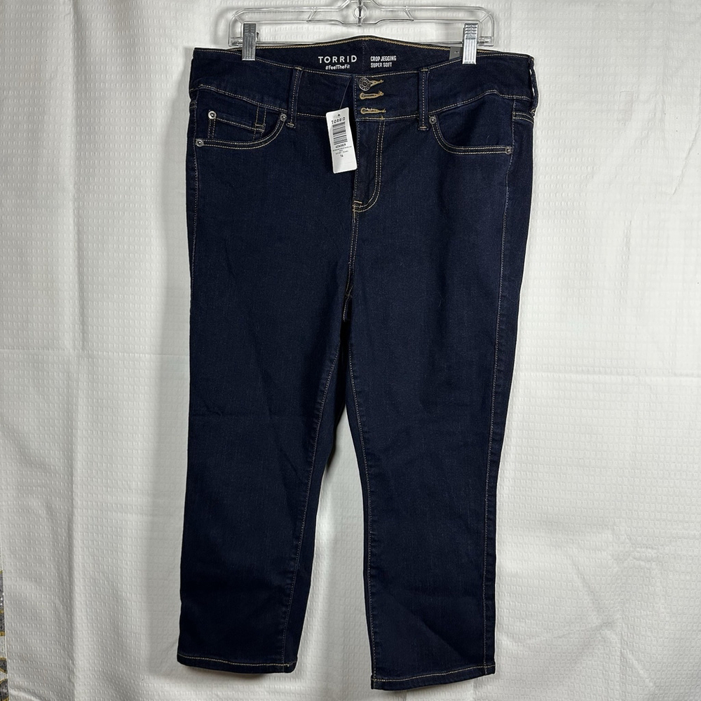 Torrid Crop Skinny Super Soft High-Rise Jeans – Size 16 NWT – 3-Button Waist